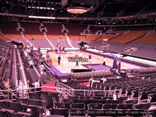 Seat view from section 115 at Scotiabank Arena, home of the Toronto Raptors