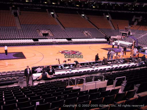 Seat view from section 120 at Scotiabank Arena, home of the Toronto Raptors