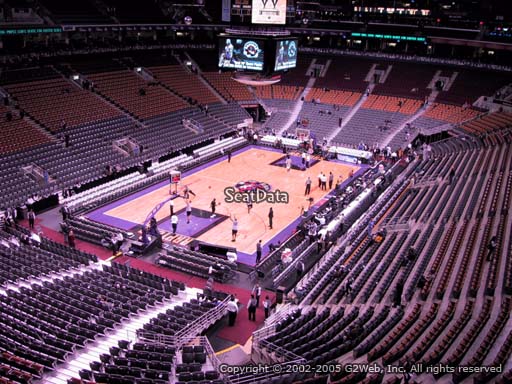 Seat view from section 301 at Scotiabank Arena, home of the Toronto Raptors