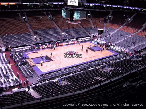 Seat view from section 311 at Scotiabank Arena, home of the Toronto Raptors