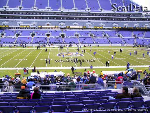 View from Section 100 at M&T Bank Stadium, Home of the Baltimore Ravens