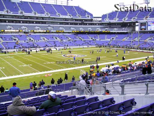 View from Section 103 at M&T Bank Stadium, Home of the Baltimore Ravens
