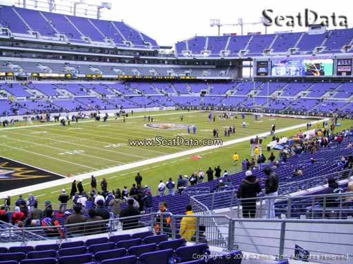 View from Section 106 at M&T Bank Stadium, Home of the Baltimore Ravens