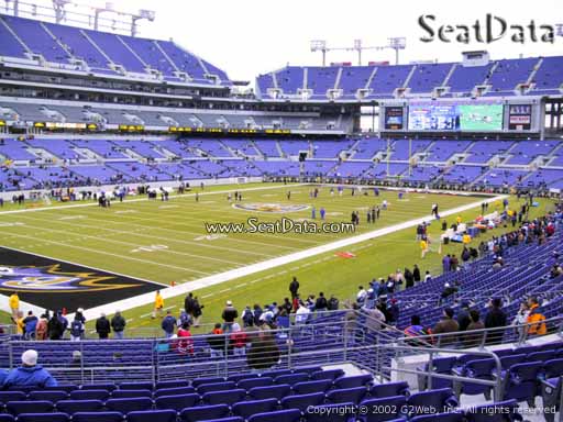 View from Section 107 at M&T Bank Stadium, Home of the Baltimore Ravens