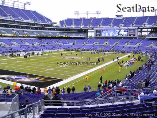 View from Section 108 at M&T Bank Stadium, Home of the Baltimore Ravens