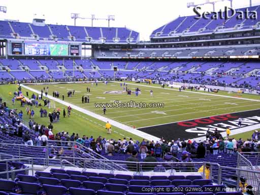 View from Section 118 at M&T Bank Stadium, Home of the Baltimore Ravens