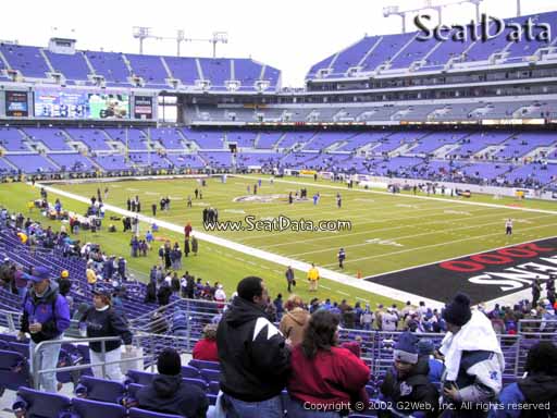 View from Section 119 at M&T Bank Stadium, Home of the Baltimore Ravens