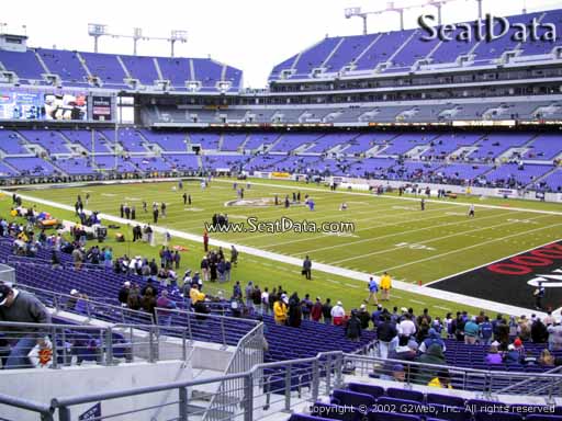 View from Section 120 at M&T Bank Stadium, Home of the Baltimore Ravens