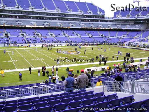 View from Section 129 at M&T Bank Stadium, Home of the Baltimore Ravens