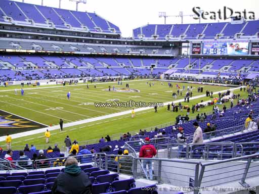 View from Section 133 at M&T Bank Stadium, Home of the Baltimore Ravens