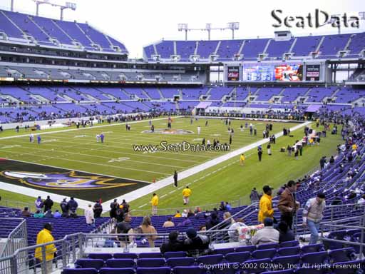 View from Section 135 at M&T Bank Stadium, Home of the Baltimore Ravens