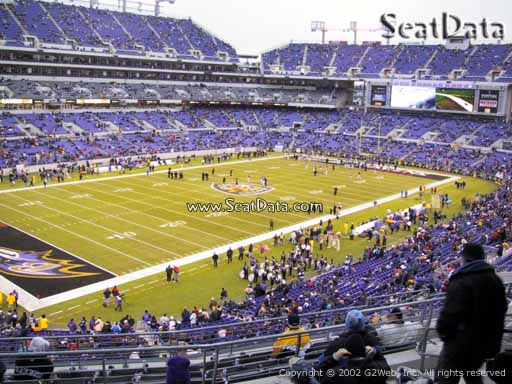 View from Section 206 at M&T Bank Stadium, Home of the Baltimore Ravens