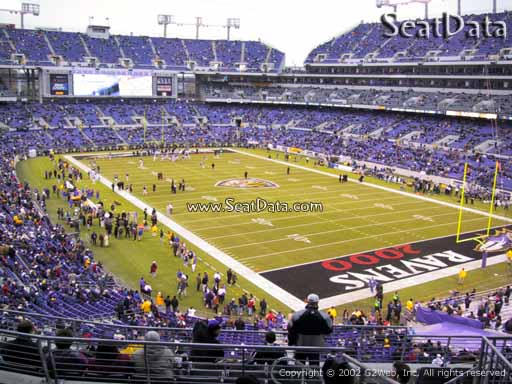 View from Section 218 at M&T Bank Stadium, Home of the Baltimore Ravens