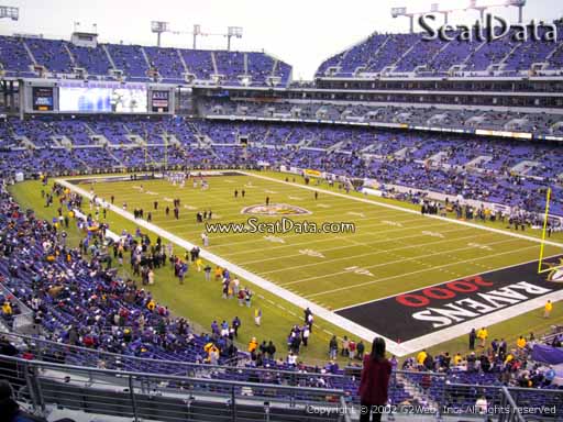 View from Section 219 at M&T Bank Stadium, Home of the Baltimore Ravens