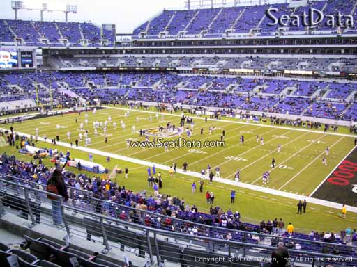 Seat view from section 249 at M&T Bank Stadium, home of the Baltimore Ravens