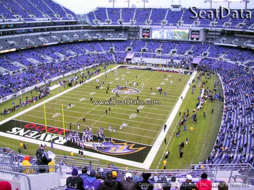Seat view from section 537 at M&T Bank Stadium, home of the Baltimore Ravens