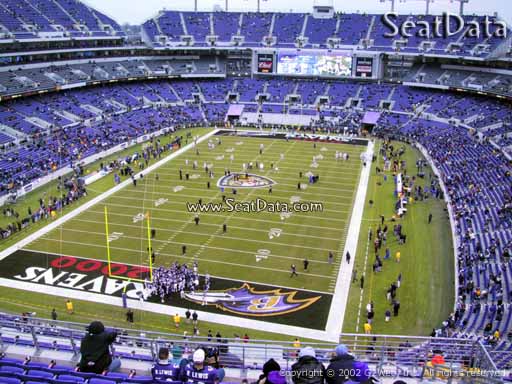 Seat view from section 538 at M&T Bank Stadium, home of the Baltimore Ravens