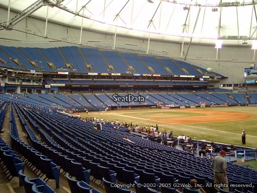 Seat view from section 132 at Tropicana Field, home of the Tampa Bay Rays