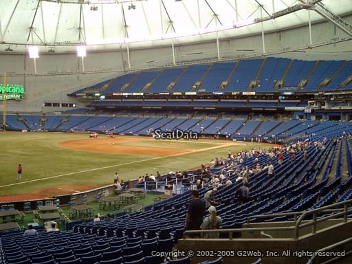 Seat view from section 133 at Tropicana Field, home of the Tampa Bay Rays