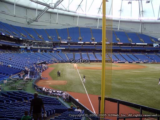 Seat view from section 140 at Tropicana Field, home of the Tampa Bay Rays