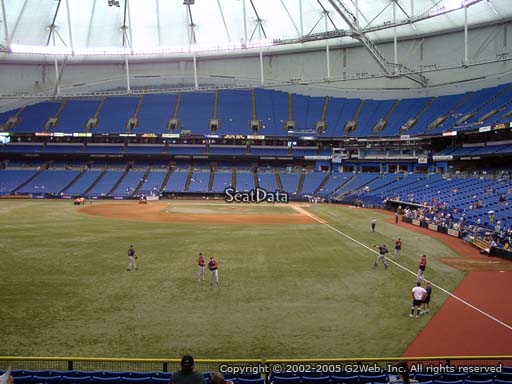 Seat view from section 141 at Tropicana Field, home of the Tampa Bay Rays