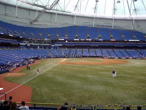 Seat view from section 142 at Tropicana Field, home of the Tampa Bay Rays