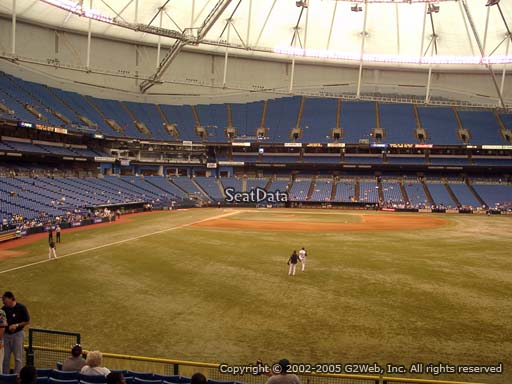 Seat view from section 144 at Tropicana Field, home of the Tampa Bay Rays