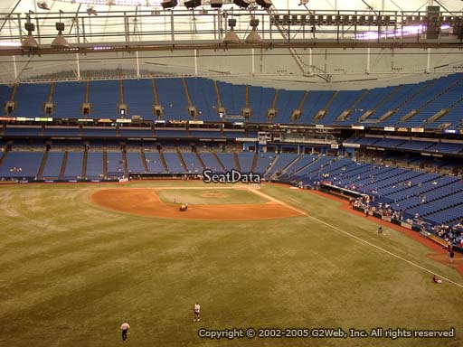 Seat view from section 351 at Tropicana Field, home of the Tampa Bay Rays