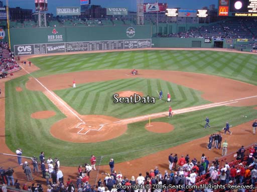 Seat view from EMC Club 1 at Fenway Park, home of the Boston Red Sox