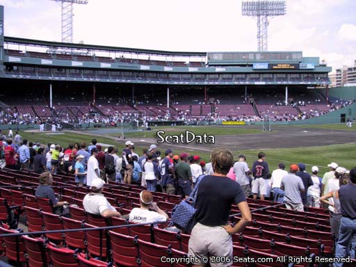 Seat view from field box section 11 at Fenway Park, home of the Boston Red Sox