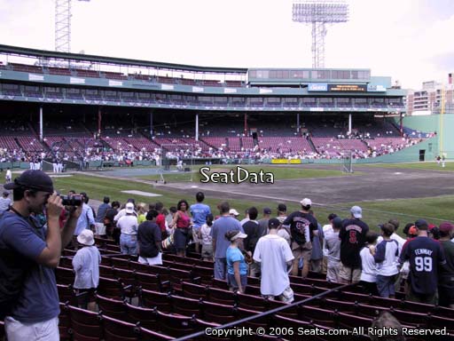 Seat view from field box section 13 at Fenway Park, home of the Boston Red Sox