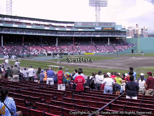 Seat view from field box section 16 at Fenway Park, home of the Boston Red Sox