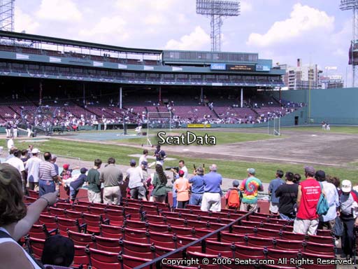 Seat view from field box section 18 at Fenway Park, home of the Boston Red Sox