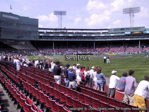 Seat view from right field box section 2 at Fenway Park, home of the Boston Red Sox