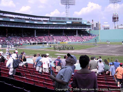 Seat view from field box section 20 at Fenway Park, home of the Boston Red Sox