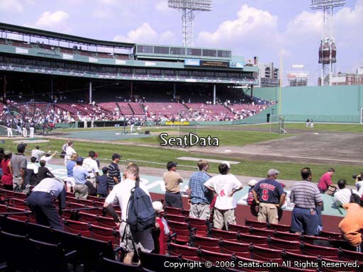 Seat view from field box section FB 21 at Fenway Park, home of the Boston Red Sox
