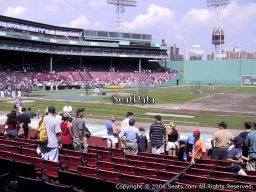 Seat view from field box section FB 22 at Fenway Park, home of the Boston Red Sox