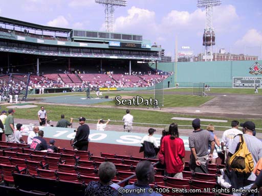 Seat view from field box section 24 at Fenway Park, home of the Boston Red Sox