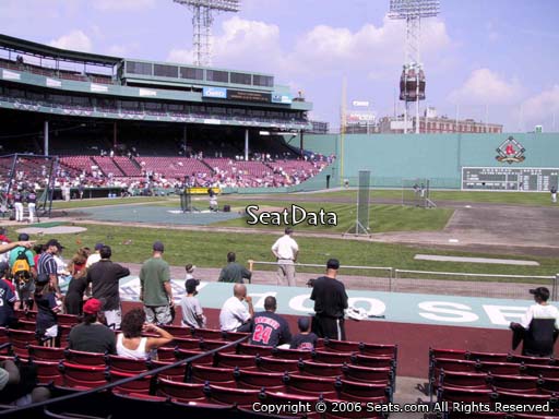 Seat view from field box section 26 at Fenway Park, home of the Boston Red Sox