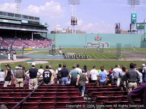 Seat view from field box section 32 at Fenway Park, home of the Boston Red Sox