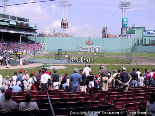 Seat view from field box section 35 at Fenway Park, home of the Boston Red Sox