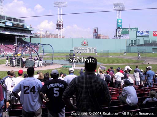Seat view from field box section FB 37 at Fenway Park, home of the Boston Red Sox