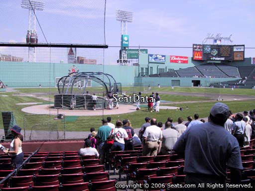 Seat view from field box section 41 at Fenway Park, home of the Boston Red Sox