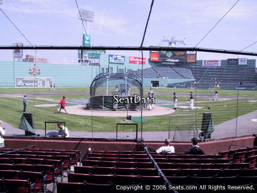 Seat view from field box section 44 at Fenway Park, home of the Boston Red Sox