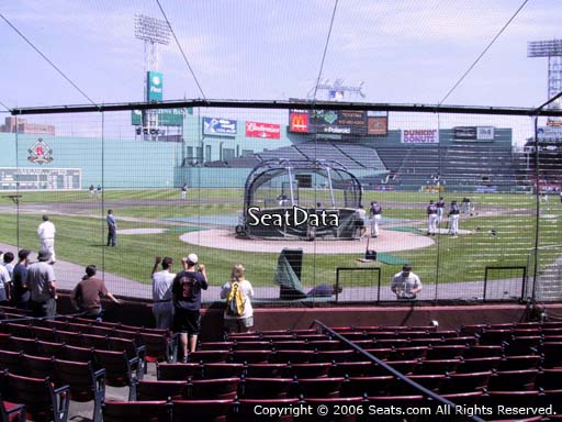 Seat view from field box section 46 at Fenway Park, home of the Boston Red Sox
