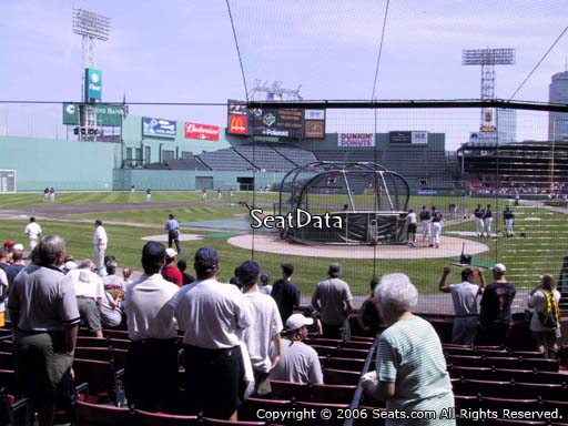Seat view from field box section 48 at Fenway Park, home of the Boston Red Sox