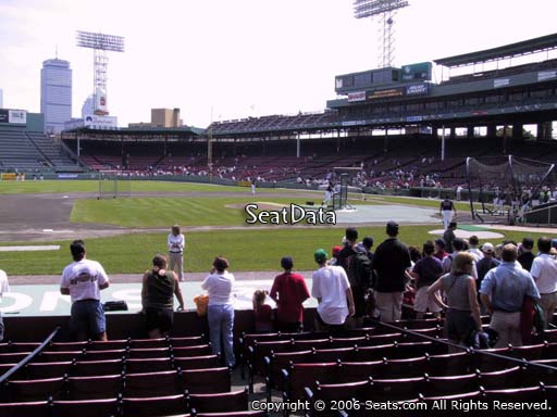 Seat view from field box section 63 at Fenway Park, home of the Boston Red Sox