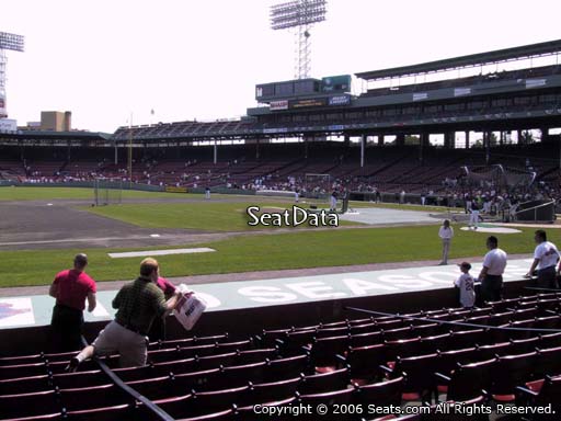 Seat view from field box section 68 at Fenway Park, home of the Boston Red Sox