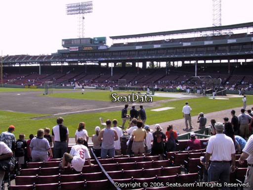 Seat view from field box section 73 at Fenway Park, home of the Boston Red Sox