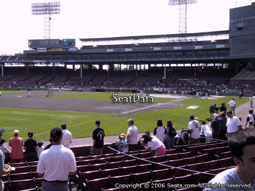 Seat view from field box section 78 at Fenway Park, home of the Boston Red Sox